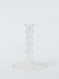 John Lewis Glass Bobbin Candle Holder, H14 cm, Clear