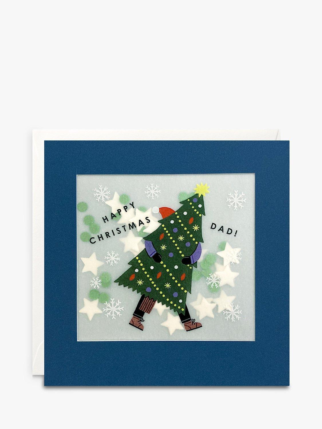 James Ellis Stevens Dad Holding Tree Christmas Card