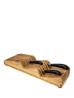 Robert Welch Signature Bamboo Kitchen Knife Drawer Starter Set, 4 Piece, Stainless Steel