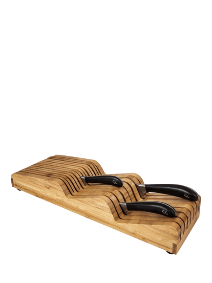 Robert Welch Signature Bamboo Kitchen Knife Drawer Starter Set, 4 Piece, Stainless Steel