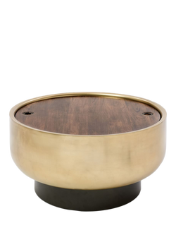 west elm Drum Coffee Table, Antique Brass, 