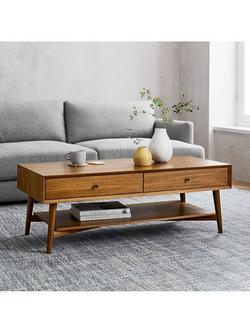 west elm Mid-Century Wood Coffee Table, Acorn - view 2, 