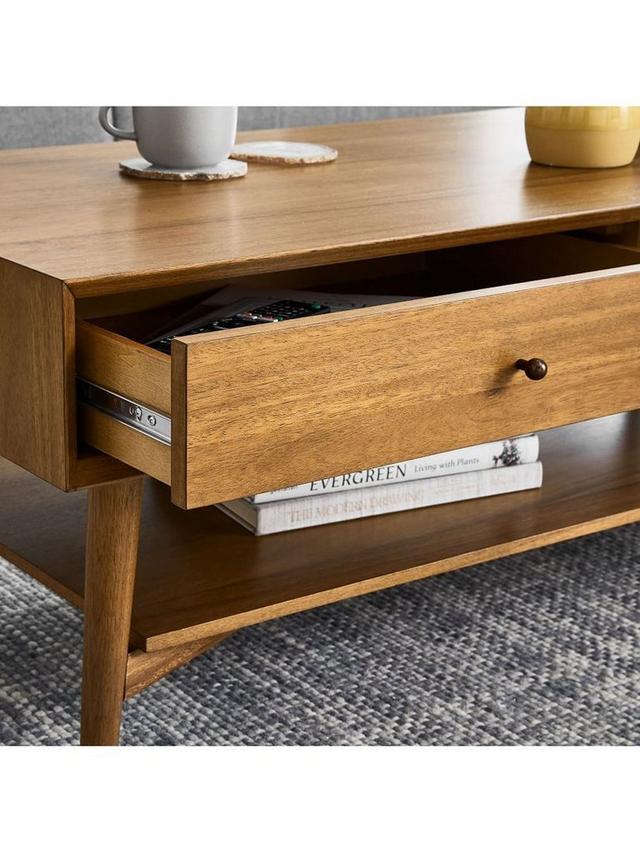 West Elm Mid-Century Wood Coffee Table - Acorn