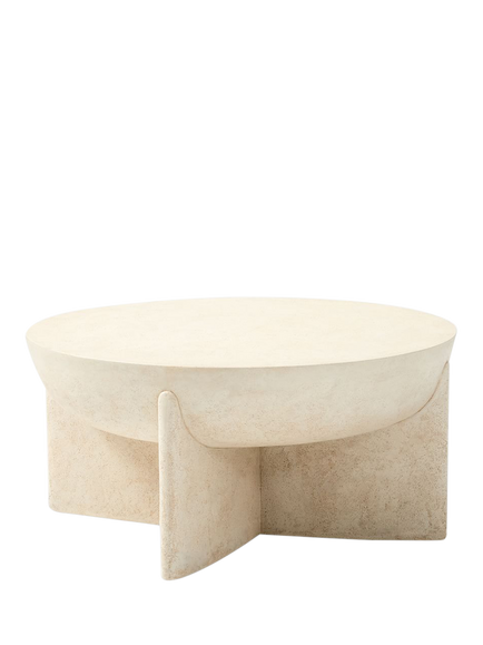 west elm Monti Indoor/Outdoor Lava Stone Coffee Table, White, 