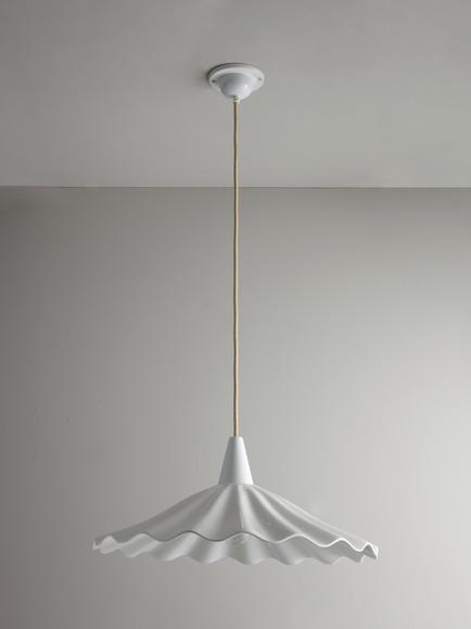 Original BTC Christie Bone China Pendant Ceiling Light, 47cm, Natural - view 2, Natural Natural