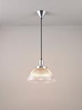 Original BTC Prismatic Glass Pendant Ceiling Light, Clear