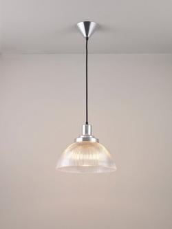 Original BTC Prismatic Glass Pendant Ceiling Light, Clear, 