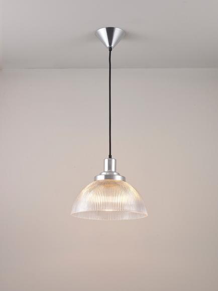 Original BTC Prismatic Glass Pendant Ceiling Light, Clear, Clear Clear
