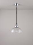 Original BTC Prismatic Glass Pendant Ceiling Light, Clear