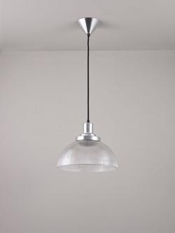 Original BTC Prismatic Glass Pendant Ceiling Light, Clear - view 2, 