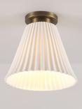 Original BTC Hector Pleat Bone China Shade Ceiling Light, Natural