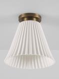 Original BTC Hector Pleat Bone China Shade Ceiling Light, Natural