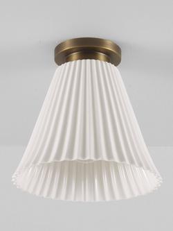 Original BTC Hector Pleat Bone China Shade Ceiling Light, Natural - view 2, 