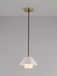 Original BTC Oxford Double Bone China Shade Pendant Ceiling Light