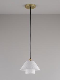 Original BTC Oxford Double Bone China Shade Pendant Ceiling Light - view 2, 