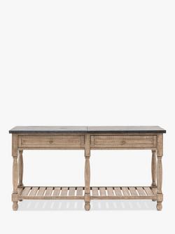 Gallery Direct Selma 2 Drawer Console Table, Natural, Natural