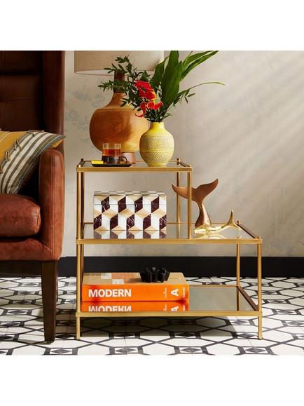 west elm Terrace Side Table, Antique Brass - view 2, 