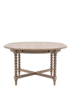 Gallery Direct Bessemer Round Extending Dining Table, Oak, Natural