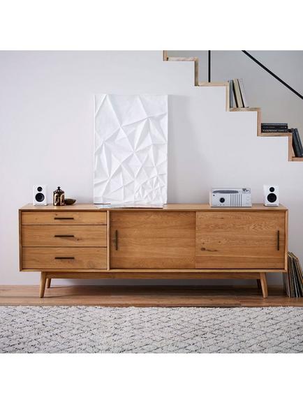 west elm Mid-Century Wood Media Unit, Acorn - view 2, 