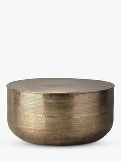 Gallery Direct Pueblo Coffee Table, Antique Brass, Antique Brass