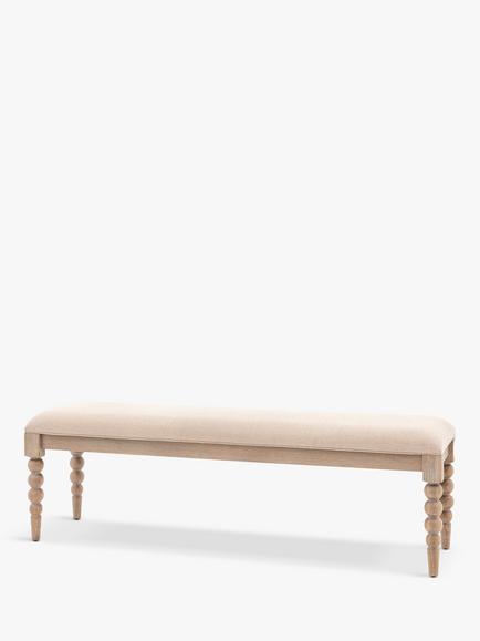 Gallery Direct Bessemer Upholstered Dining Bench, Oak - view 2, Natural