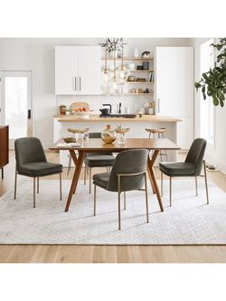 west elm Mid-Century 4-6 Seater Extendable Wood Dining Table, Acorn - view 2, 