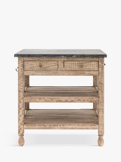 Gallery Direct Selma Freestanding Kitchen Island Unit, Natural, Natural