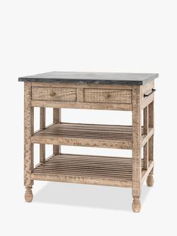 Gallery Direct Selma Freestanding Kitchen Island Unit, Natural - view 2, Natural