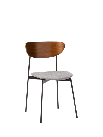 west elm Modern Petal Dining Chair, Platinum, Platinum