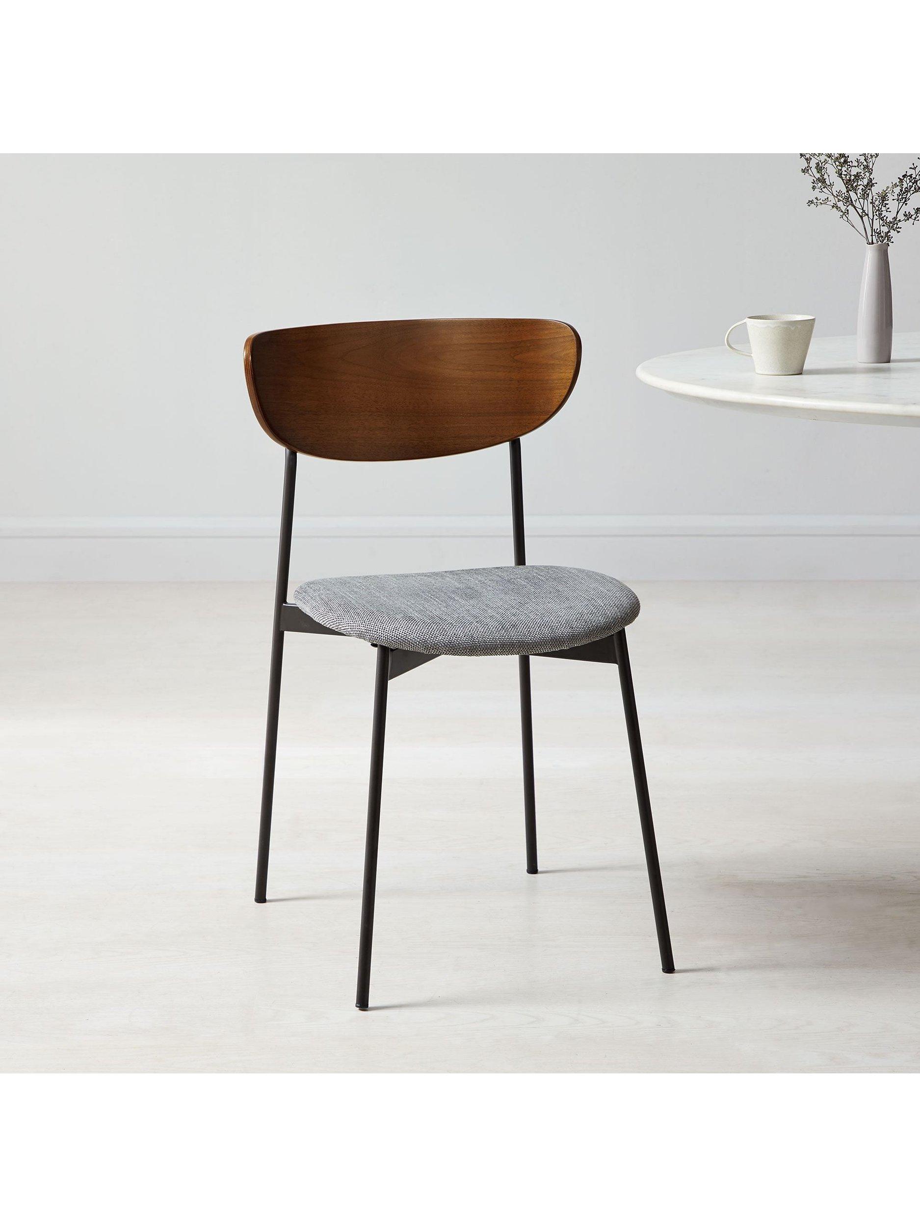 west elm Modern Petal Dining Chair Platinum