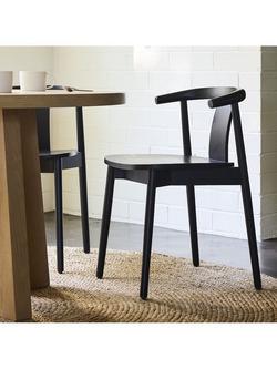 west elm Wingate Dining Chair, Black - view 2, Black