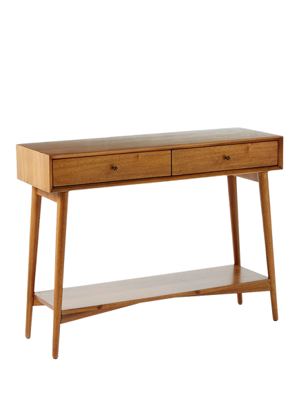 west elm Mid-Century Wood Console Table, Acorn, 