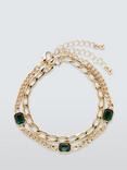 John Lewis Double Row Layered Chain Bracelet, Gold