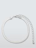 John Lewis Flat Snake Chain Bracelet, Silver