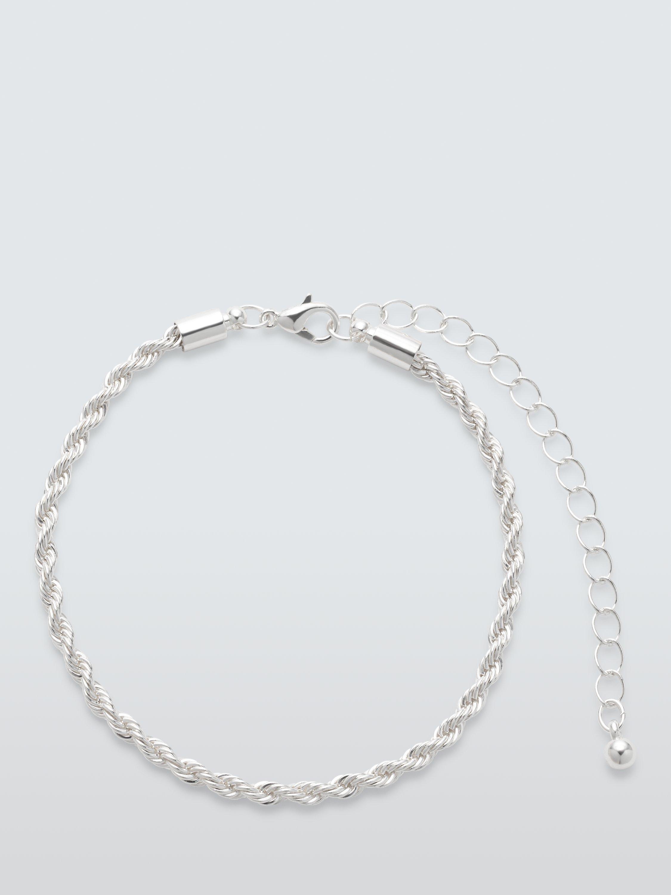 John Lewis Rope Chain Bracelet Silver
