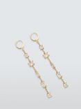 John Lewis Cubic Zirconia Long Drop Earrings, Gold