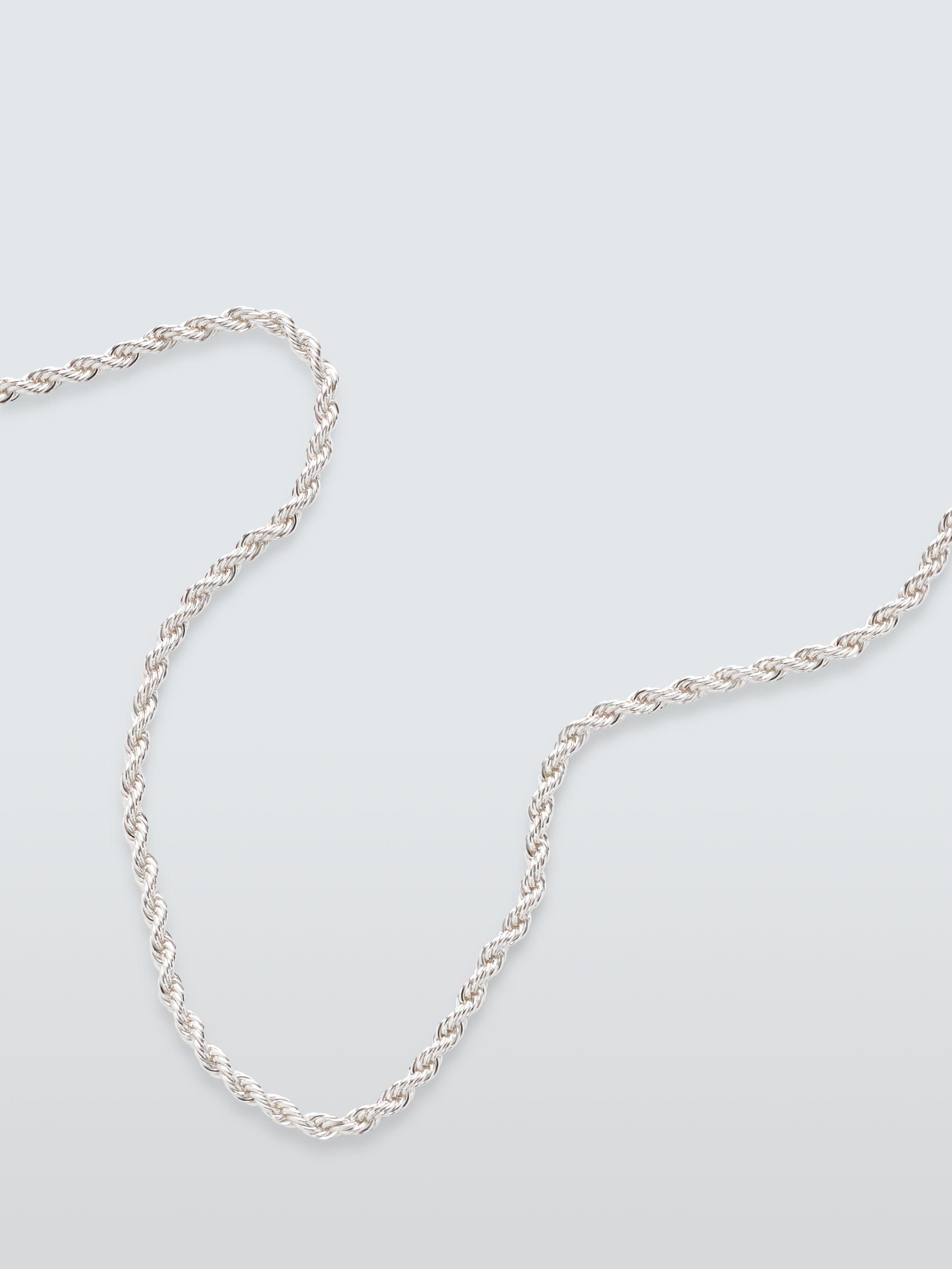 John Lewis Rope Chain Necklace Silver