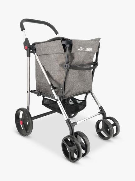 ROLSER 4B Tweed Basket Trolley, Grey