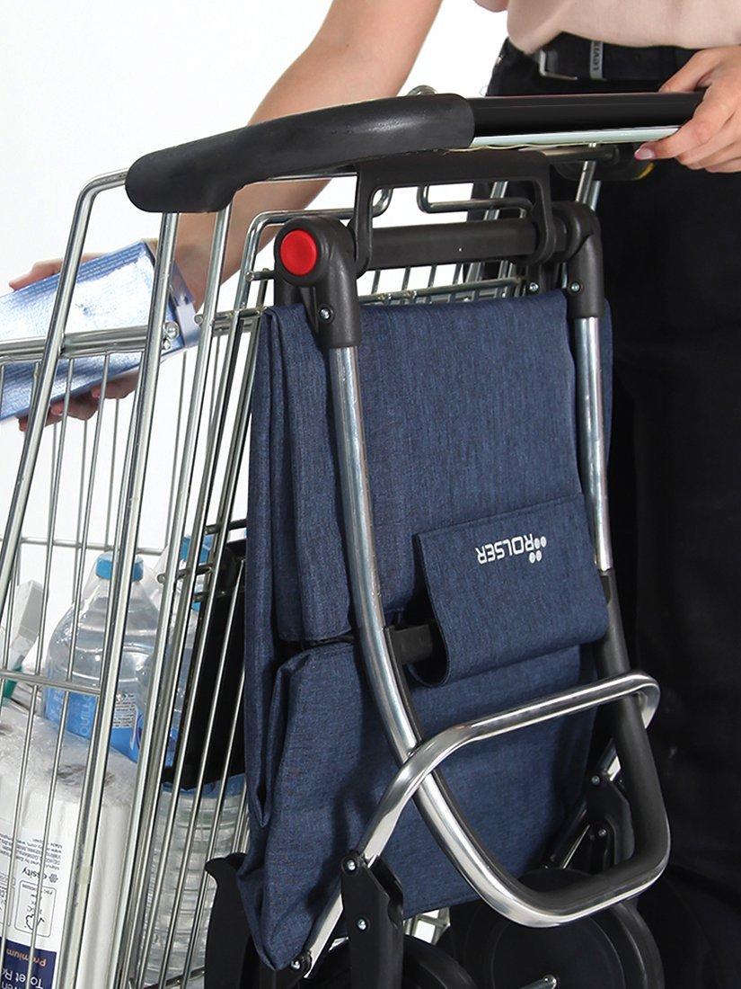 Product image 7 of 8, which shows ROLSER Max Tweed 43L Shopping Trolley, Marine