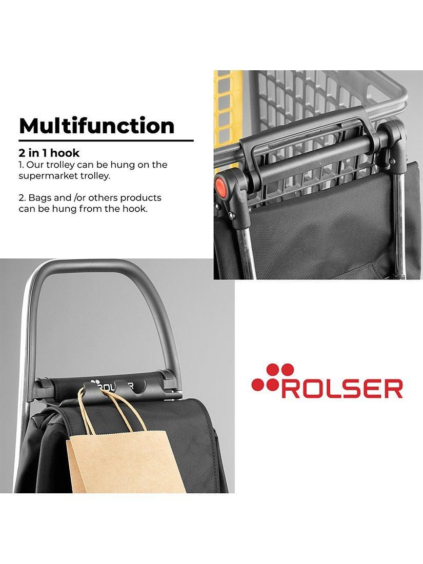 Product image 8 of 8, which shows ROLSER Max Tweed 43L Shopping Trolley, Marine