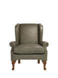 John Lewis Compton Leather Armchair, Dark Leg, Galveston Slate