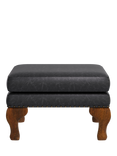 John Lewis Compton Leather Footstool, Dark Leg