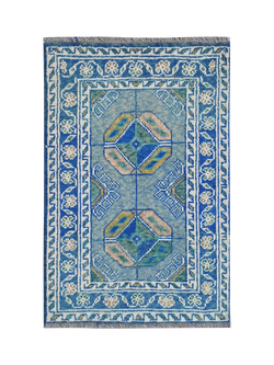 Gooch Luxury Afghan Ersari Rug, Blue, L90 x W60cm, Blue