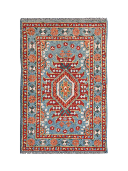 Gooch Luxury Khal Mohammadi Pure Wool Rug, Orange, L90 x W60 cm, Orange