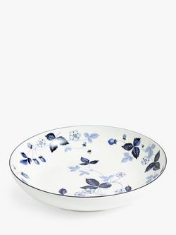 Wedgwood Wild Strawberry Bone China Pasta Bowl, 24cm, Inky Blue - view 2, 