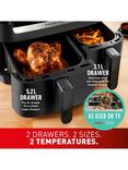 Tefal Easy Fry Dual Drawer Air Fryer, 8.3L, Black