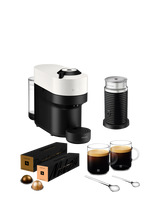 Nespresso Vertuo Barista Bundle Pop Coffee Machine by KRUPS with Milk Frother & Mugs, White