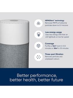 Blueair Blue Pure 511 Air Purifier, White/Grey - view 2, White/Grey