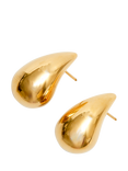 Jon Richard Done Teardrop Stud Earrings, Gold