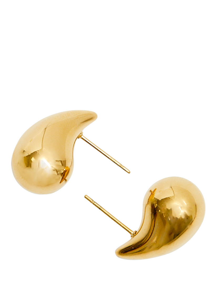 Product image 4 of 4, which shows Jon Richard Done Teardrop Stud Earrings, Gold